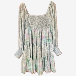 Taylor tiered ruffle babydoll mini dress 8